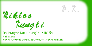 miklos kungli business card